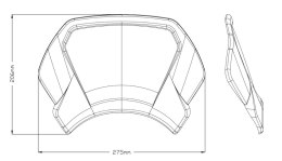 Owiewka PUIG Retroplate do Honda CMX1100 Rebel 21-23 (aluminiowa)