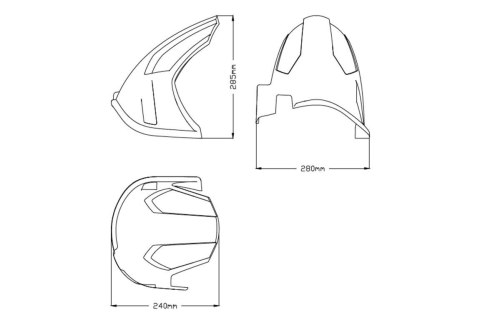 Błotnik tylny PUIG do Yamaha XTZ1200Z Super Tenere 14-22 Błotnik tylny PUIG do Yamaha XTZ1200Z Super Tenere 14-22