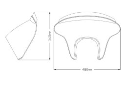 Owiewka PUIG Batwing SML do Honda CMX1100 Rebel 21-23 (Sport)