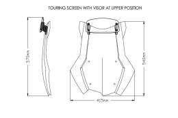 Szyba turystyczna PUIG do BMW F750GS / F850GS / Adv. 18-23 (z deflektorem, za OEM Touring)