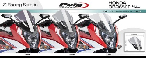Szyba sportowa PUIG do Honda CBR650F 14-18 Szyba sportowa PUIG do Honda CBR650F 14-18