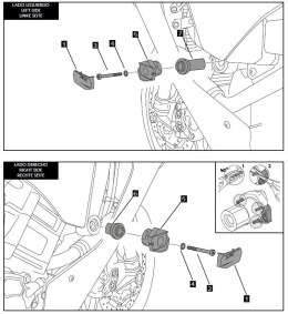 Crash pady PUIG do Yamaha R1 15-23 / MT-10 16-23