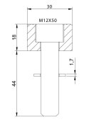 Adapter lusterek PUIG Hi-Tech IV / Tracker (9581N, lewy lub prawy)