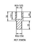 Adapter lusterek PUIG Hi-Tech IV / Tracker (9584N, lewy lub prawy) Adapter lusterek PUIG Hi-Tech IV / Tracker (9584N, lewy lub prawy)