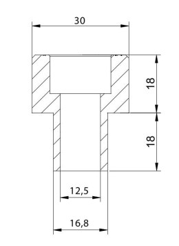 Adapter lusterek PUIG Hi-Tech do owiewek (9579N, prawy)