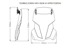 Szyba turystyczna PUIG do BMW F750GS / F850GS / Adv. 18-23 (z deflektorem, za OEM Sport)