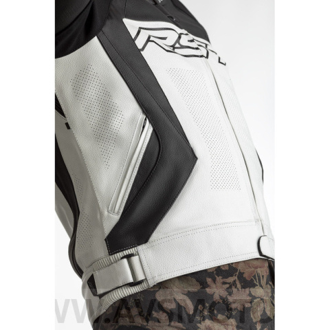 KURTKA SKÓRZANA RST TRACTECH EVO 4 CE WHITE/BLACK KURTKA SKÓRZANA RST TRACTECH EVO 4 CE WHITE/BLACK
