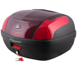 Kufer Moretti MR-889, 46 l., czerwony, czerwony odblask