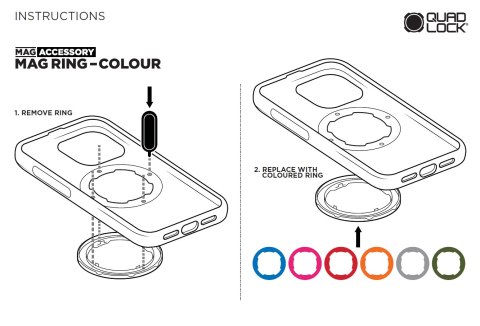 Czerwony pierścień Quad Lock MAG Czerwony pierścień Quad Lock MAG