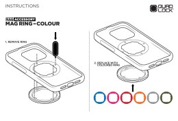 Różowy pierścień Quad Lock MAG