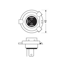 58042 Żarówka H4 Halogen lamp 130/90W