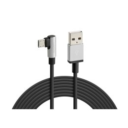 38835 Przewód 90 ° Usb> Micro USB - 200 cm - Czarny