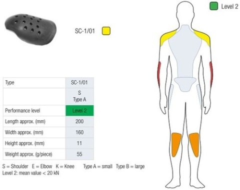 OCHRANIACZ RAMION SAS-TEC (NA RZEP) LEVEL 2 BLACK (PARA) MAŁY OCHRANIACZ RAMION SAS-TEC (NA RZEP) LEVEL 2 BLACK (PARA) MAŁY