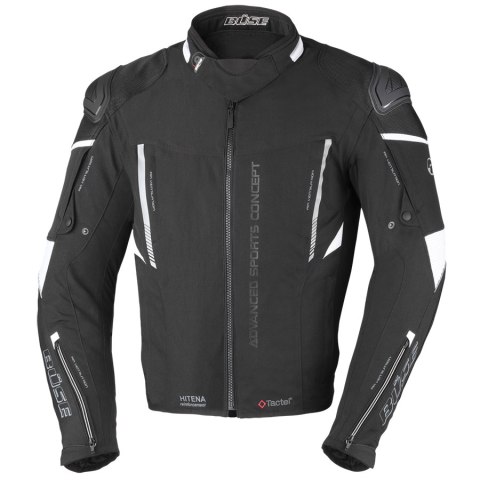 Kurtka motocyklowa BUSE Rocca czarna/biała