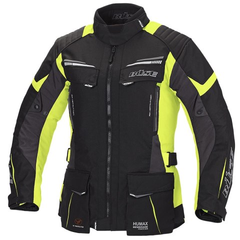 Kurtka motocyklowa damska BUSE Lago Pro czarno/neonowo żółta Kurtka motocyklowa damska BUSE Lago Pro czarno/neonowo żółta