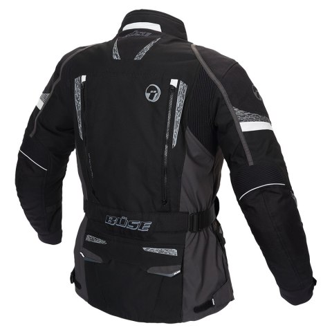 Kurtka motocyklowa damska BUSE Nero czarno-antracytowa Kurtka motocyklowa damska BUSE Nero czarno-antracytowa
