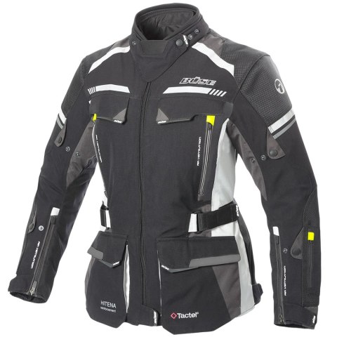 Kurtka motocyklowa damska Highland II jasnoszara Kurtka motocyklowa damska Highland II jasnoszara