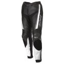 Spodnie motocyklowe skórzane damskie BUSE Mille czarno-białe 102020 Spodnie motocyklowe skórzane damskie BUSE Mille czarno-białe 102020