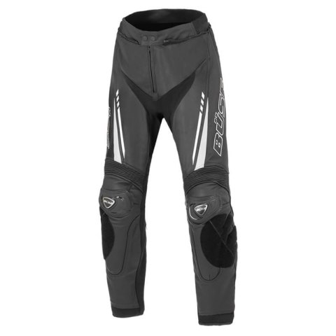 Spodnie motocyklowe skórzane męski BUSE Imola czarno-białe 102520 Spodnie motocyklowe skórzane męski BUSE Imola czarno-białe 102520