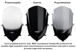 Szyba MRA YAMAHA YZF R6 RJ11 2006-2007 forma O przyciemniana