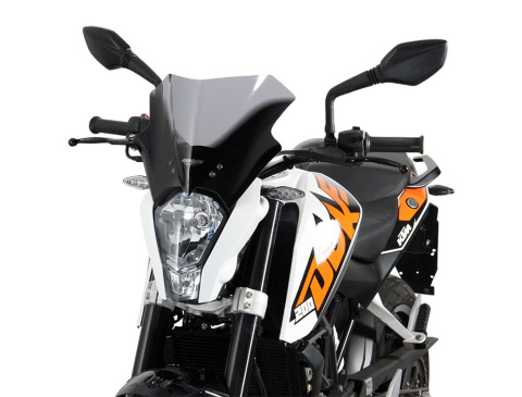 Szyba MRA KTM DUKE 125 / 200 / 250 / 390 -2016 forma R czarna