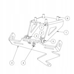 Renner mocowanie tablicy rej GSX-S / F