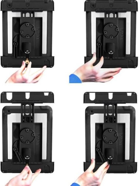 Uchwyt z blokadą na kluczyk do Apple iPad Air & iPad Air 2 w futerale oraz Samsung Galaxy Tab A 9.7 w futerale Uchwyt z blokadą na kluczyk do Apple iPad Air & iPad Air 2 w futerale oraz Samsung Galaxy Tab A 9.7 w futerale