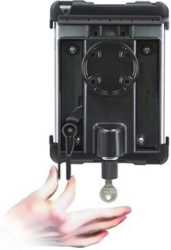 Uchwyt z blokadą na kluczyk do Apple iPad mini & iPad mini 2 & iPad mini 3 bez futerału. Uchwyt z blokadą na kluczyk do Apple iPad mini & iPad mini 2 & iPad mini 3 bez futerału.