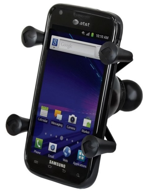 Uniwersalny uchwyt X-Grip™ montowany do ramy kierownicy lub do podstawy hamulca / sprzęgła w motocyklu Uniwersalny uchwyt X-Grip™ montowany do ramy kierownicy lub do podstawy hamulca / sprzęgła w motocyklu