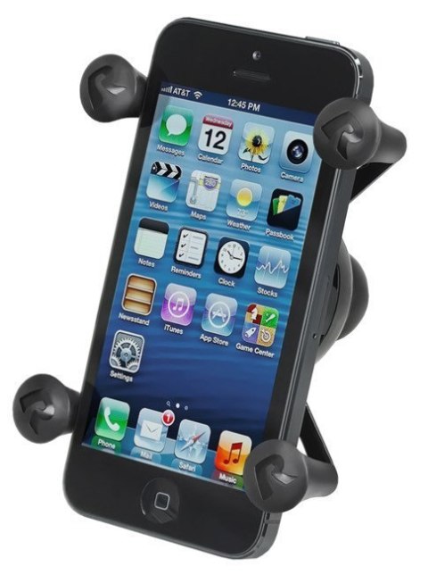 Uniwersalny uchwyt X-Grip™ montowany do ramy kierownicy lub do podstawy hamulca / sprzęgła w motocyklu Uniwersalny uchwyt X-Grip™ montowany do ramy kierownicy lub do podstawy hamulca / sprzęgła w motocyklu