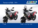 Szyba motocyklowa MRA YAMAHA TENERE 700, , 2019-, forma TM, przyciemniana