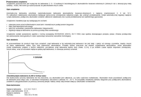 Ładowarka do akumulatorów kwasowych AL 300 Pro Ładowarka do akumulatorów kwasowych AL 300 Pro