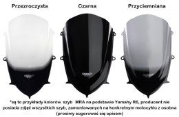 Szyba MRA HONDA CBR 600 S PC35 2001-2010 forma T czarna