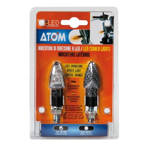 90100 Atom kierunkowskazy 12V LED Carbon 90100 Atom kierunkowskazy 12V LED Carbon