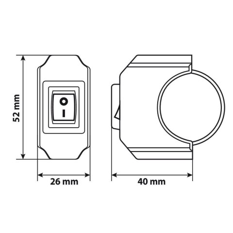 90462 Przełącznik wodoodporny - 12 V - 6 A max 90462 Przełącznik wodoodporny - 12 V - 6 A max