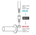 90151 Adapter do lusterka gwint prawy Ø 8 mm na lewy Ø 10 mm