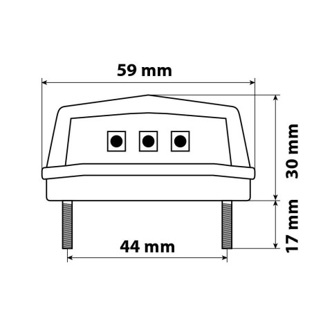 90166 3 punktowe oświetlenie tablicy rejestracyjnej LED-SMD, białe 90166 3 punktowe oświetlenie tablicy rejestracyjnej LED-SMD, białe