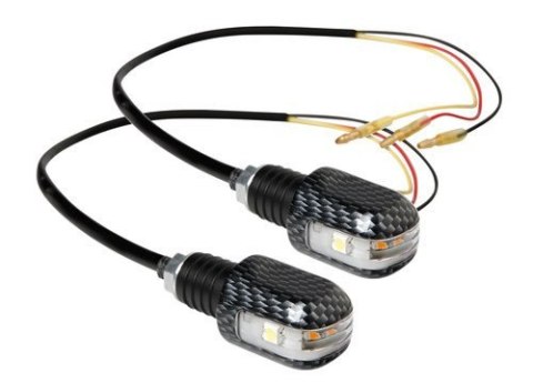90241 Świecące ciężarki kierownicy kierunkowskazy 12V carbon, 17/23 mm 90241 Świecące ciężarki kierownicy kierunkowskazy 12V carbon, 17/23 mm