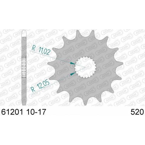 AFAM ZĘBATKA PRZÓD 61201-17 #520 17 Z