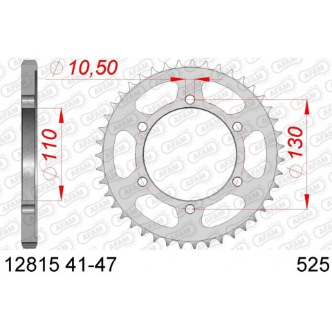 AFAM ZĘBATKA TYŁ STALOWA 12815-43 #525 43 ZĘBY